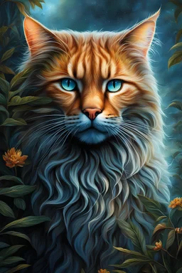 a great landscape in nature at sunset majestic cat | spiritual | detailed | fine art | highly detailed | smooth | sharp focus | illustration | bathing in light | ultra realistic illustration