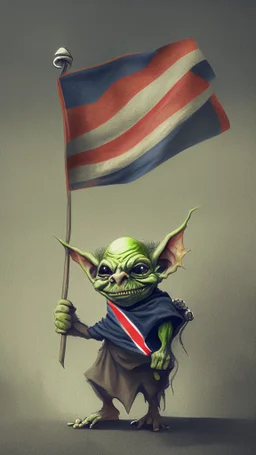 goblin holding a flag