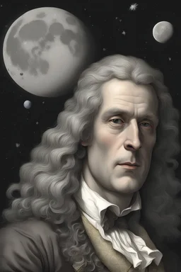 The moon falls on Isaac Newton's head