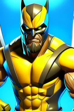 wolverine from marvel animated fortnite style inside a medalion