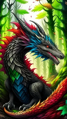 mythical drogon, forest backwornd, adult book cover