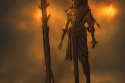 Church executioner, Fire theme art, Dark moody night atmosphere, 8K, high body details, anatomically perfect bod