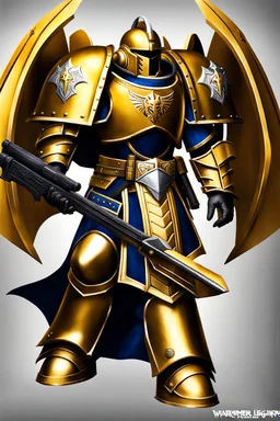 warhammer, space marine, lost legion, dragon legion, dragon warrior, fan art, dragon armor, dragon helmet, golden armor, armor with scale, second legion emblem, helmet details, bolter.jpeg