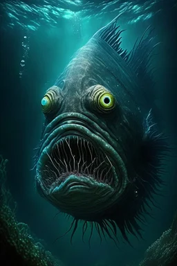 big cursed deep sea fish