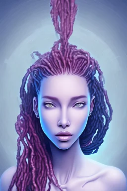 basic cartoon of a girl with locs contained in a circle