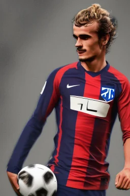 Antoine Griezmann French football player ,cartoon 2d