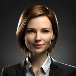 Ultra realistic corporate profile picture of a beautiful european woman