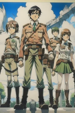 Attack on Titan vintage photo and 104 cadet class Julia