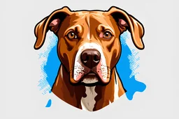 furious argentinian dogo vector face