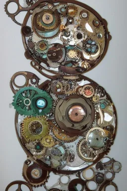 Ultra detailed steampunk fishes, multi color, beautiful marble eyes, swirling gears