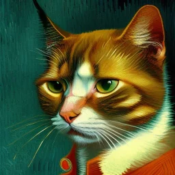 Portrait of a cat by Van Gogh