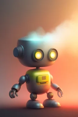 cute chat spanking not so cute robot, its such a perfect day i am glad i spent it with you, motion blur, smoke, 4k, downlight, soft light, depth of field, photorealism, trending on art station