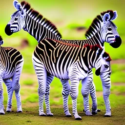 3 cute baby zebras