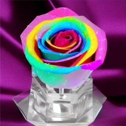 transparent multicolor crystal rose