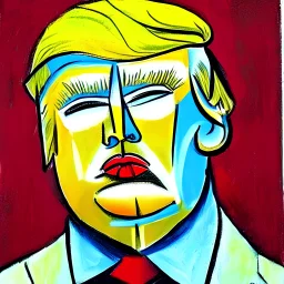 Donald Trump portrait by picasso