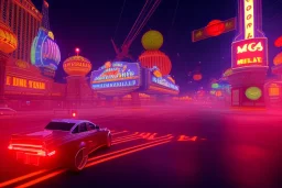 las vegas, night life,night time , unity, scriptable render pipeline , lighting , volumetric , global illumination, fog , red emission , red tone.