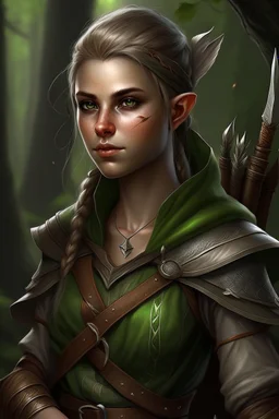 Portrait of a fantasy elf ranger