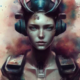 Makita power tools, watercolor illustration, futuristic, stream punk <agnes cecile> <Yoji Shinkawa>