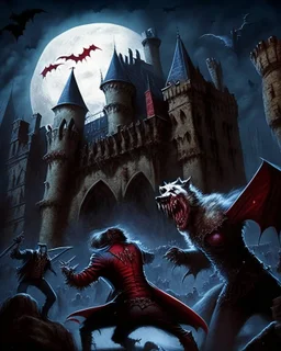 A battle between bloodsuckers and werewolves with Dracula in Pennsylvania Castle