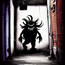 A scary Monster in a back alley