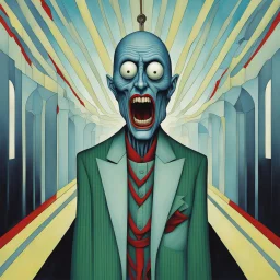 Mein Gehirn zum Kerker wird Ein kleiner Stich hat mich gelähmt, Der Schrei in mir unhörbar schweigt Und doch es wird., by Gerald Scarfe, by Dave McKean, by Dariusz Klimczak, asymmetric surrealism, sharp focus, nightmarish, dreamy colors,