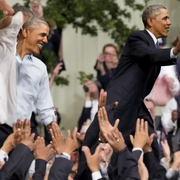 barack obama doing the hype dance in the White House