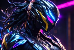 Silk venom in 8k solo leveling shadow artstyle, cover face, dynamic pose, oshare kei, hurufiyya, rtx , neon lights, intricate details, highly detailed, high details, detailed portrait, masterpiece,ultra detailed, ultra quality