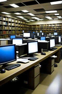 Library, computers, search