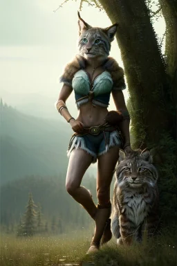 Human Druid character, physically fit, lynx ears, nature, far, sidhe, facepaint, waist up portrait, intricate, oil on canvas, masterpiece, expert, insanely detailed, 8k resolution, retroanime style, cute big circular reflective eyes, cinematic smooth, intricate detail , soft smooth lighting, soft pastel colors, painted Renaissance style