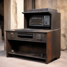 a youthful Caroline Munro cautiously approaches the weathered and worn console, the most clever ordinateur in the universe. The once gleaming machine now bears the marks of time, covered in a layer of rust and dust that speaks of ages past. Despite its aged appearance, the user is granted access to a realm of knowledge and possibilities beyond her wildest dreams. The power and intelligence contained within this ancient ordinateur are shrouded in mystery, its mechanisms whispering secrets of a b