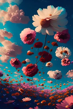 A sky full of flowers