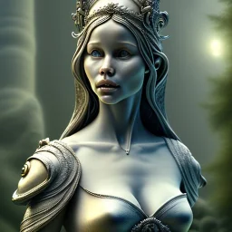 White Statue arwen, full body, Rome sculpture style, full body, fresco background, hyper realistic, 8k,