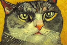 Portrait of a cat by Van Gogh