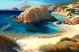 landscape, Greece, detailed, beach