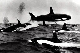 An orca army pod fighting in WW2