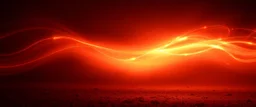 swirling trails of light in the background, natural red tones, brown dirt ground long bottom, dark background