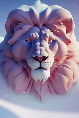 Snow beat Lion-Faced Giant,delicate colors, full of details, smooth, bright ，soft , light effect，vaporwave colorful, concept art, smooth, extremely sharp detail, finely tuned detail, ultra high definition, 8 k, unreal engine 5, ultra sharp focus