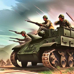 a unit composed almost exclusively of Japanese-American soldiers who heroically battled their way through the notoriously well-defended Axis frontlines during the Anzio campaign of World War II and beyond. All the action and emotion of the wartime narrative is brought to life in vivid details by comic artist Tony Moy. comic watercolor illustrations,masterpiece, best quality, colorful paint, swirling paint, Directed by Stobe Harju.