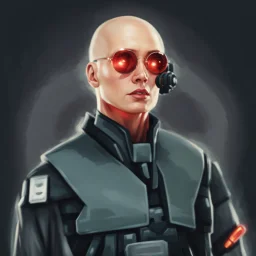 a bold and heroic bald male Corellian pilot in black and metallic grey First Order special forces gear meets a female Jedi Master in ancient, mystical temple, hyperdetailed, dynamic lighting, hyperdetailed background, 8k resolution, volumetric lighting, light skin, fully symmetric details