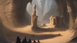 Concept art fantasy desert cave dungeon entrance