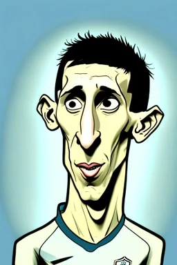 Angel Di Maria Argentine soccer player cartoon 2d