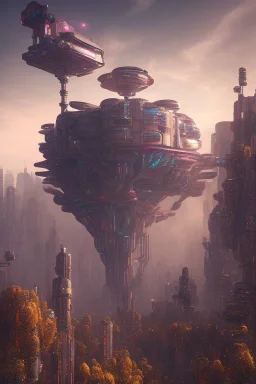 projection of an AI head hovering over an cyberpunk landscape in the distance, a small human walking towards the head, high quality, 4k resolution, high details