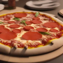 Realistic Pizza, hot, delicius, ultra detail, unreal engine 5, octane render 8k resulation, cinematic, cinematic lighting