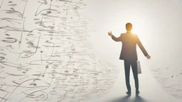 An image depicting a person radiating happiness and success in their professional field, reflecting the journey of discovering an ideal career path and personal and professional growth for a fulfilling and content professional life.