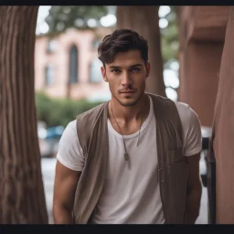 handsome man age 25, latin, close up portait taken using a Canon EOS R camera with a 50mm f/1.8 lens, f/2.2 aperture, shutter speed 1/200s, ISO 100 and natural light, Full Body, Hyper Realistic Photography, Cinematic, Cinema, Hyperdetail, Ultrahd, Color Correction, ultrahd, hdr, color grading, 8k –ar 4:5 –g 2 –v 4”