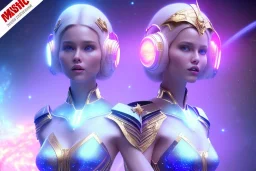  beautiful cosmic woman, nice smiling, magic glamour make up, delicate colors, beautiful glamour galactique dress, ultra sharp focus, 8k, unreal engine 5, extremely sharp detail, light effect, soft light atmosphere of a spaceship, smooth, full of details, face in front, complete vision of face and hair and body