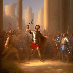 The story of David and Goliath is one of the most famous stories in the Bible. It is found in the book of 1 Samuel, chapter 17. The story tells of a young shepherd boy named David who defeats a giant Philistine warrior named Goliath. The Philistines were a group of people who were enemies of the Israelites. They were a large and powerful army, and the Israelites were afraid of them. One day, the Philistines sent a giant warrior named Goliath to challenge the Israelites to a fight. Goliath was o