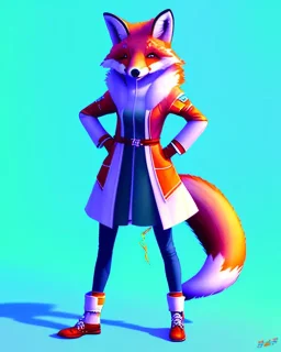 Cute fox girl ,furry , more Human