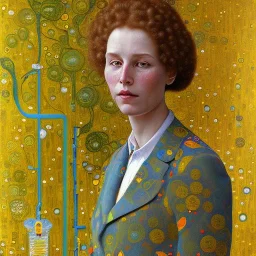 scientist in a plant lab by klimt