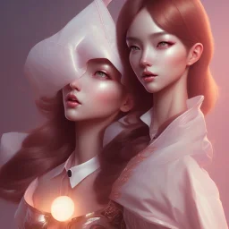 A pin up and beautiful fashion korean girl, character art, art by artgerm, wlop, loish, ilya kuvshinov, hyperdetailed, 8 k realistic, symmetrical, global illumination, radiant light, frostbite 3 engine, cryengine, dof, trending on artstation, digital art, chanel, dior, fantasy and detailed and intricate background